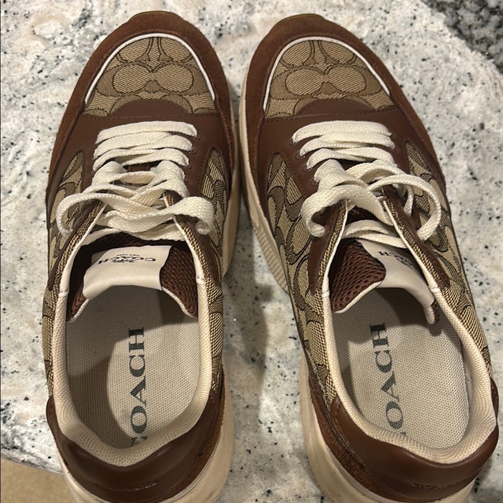 Coach Men's Brown Tech Runner Sneakers - Picture 4 of 4